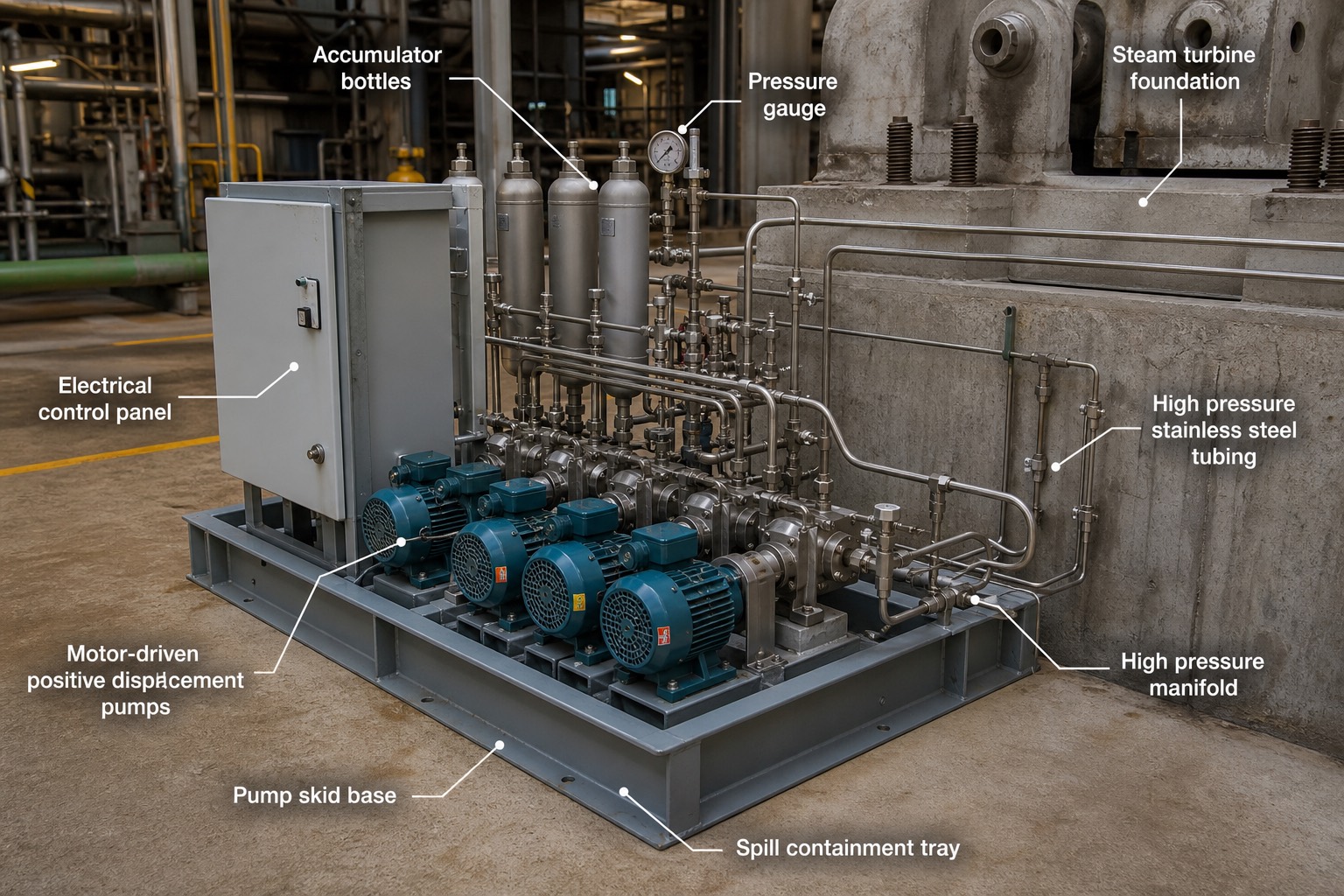ชุด jacking oil pump ความดันสูงสำหรับยกเพลาก่อนเดิน turning gear